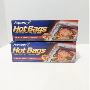 Reynolds Hot Bags 6 Large Size Aluminum Foil Bag New Sealed Discontinued 2002